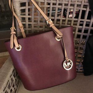 Michael Kors Burgundy Bucket Bag, All but New Condition